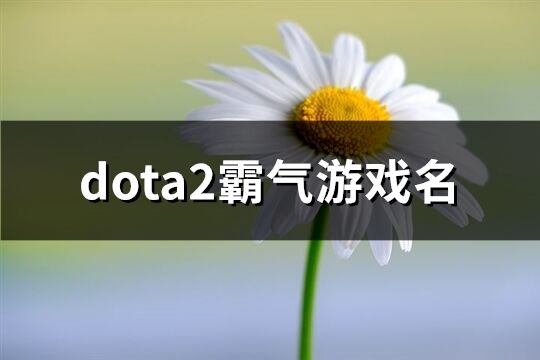 dota2霸氣游戲名(337個)