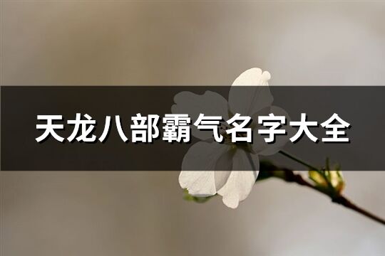 天龍八部霸氣名字大全(182個(gè))