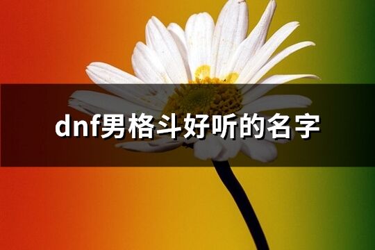 dnf男格斗好聽的名字(優選146個)