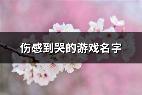 傷感到哭的游戲名字(共297個)