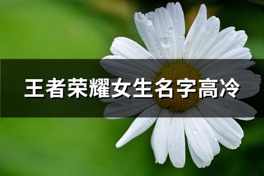 王者榮耀女生名字高冷(精選195個)