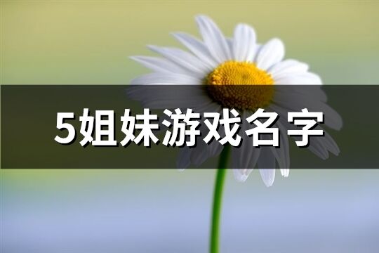 5姐妹游戲名字(精選62個(gè))