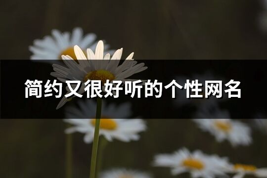 簡(jiǎn)約又很好聽(tīng)的個(gè)性網(wǎng)名(488個(gè))