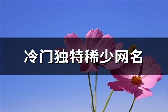 冷門獨特稀少網名(優選297個)