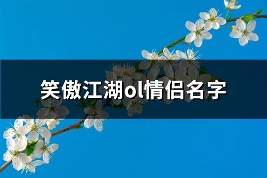 笑傲江湖ol情侶名字(62個)