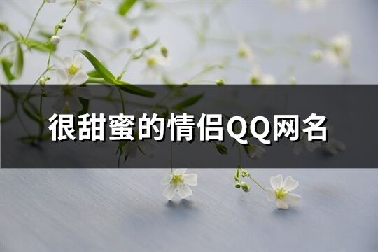 很甜蜜的情侶QQ網(wǎng)名(精選506個)