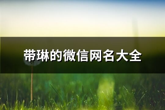 帶琳的微信網名大全(74個)