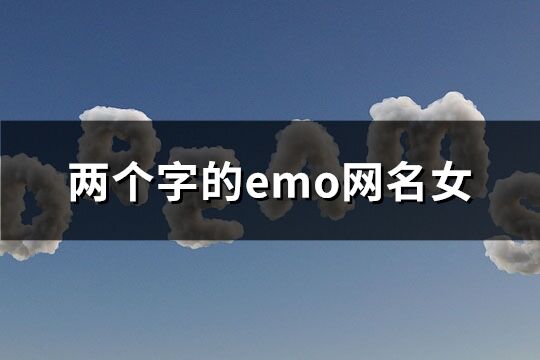 兩個字的emo網名女(精選194個)