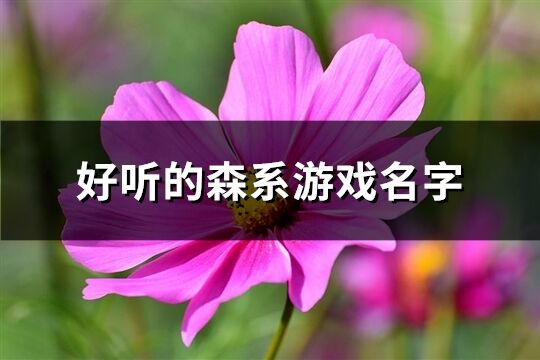 好聽的森系游戲名字(精選304個)