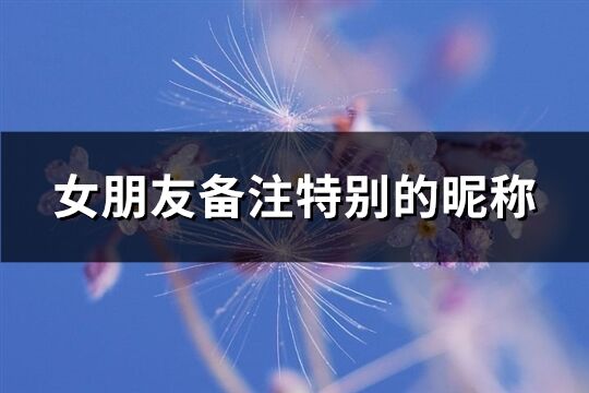 女朋友備注特別的昵稱(優選294個)