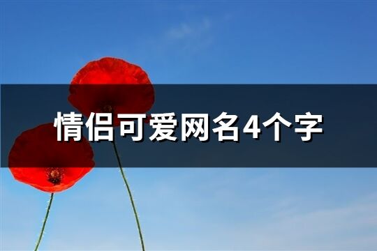 情侶可愛網名4個字(精選444個)