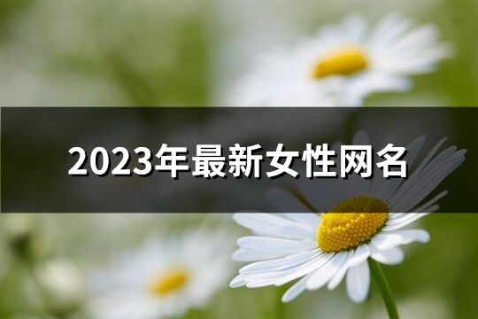 2023年最新女性網(wǎng)名(1020個)