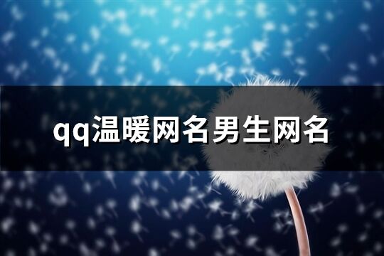 qq溫暖網名男生網名(精選424個)