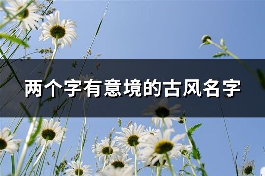 兩個字有意境的古風名字(共387個)