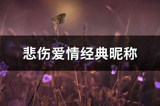 悲傷愛情經典昵稱(優選162個)