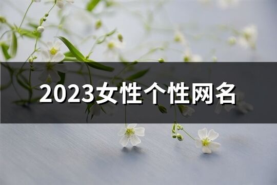 2023女性個性網名(1100個)