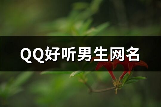 QQ好聽男生網名(884個)