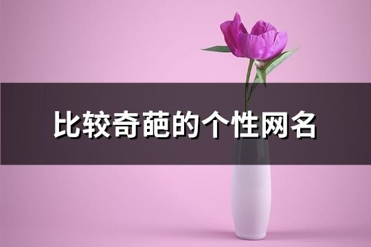 比較奇葩的個性網名(共195個)