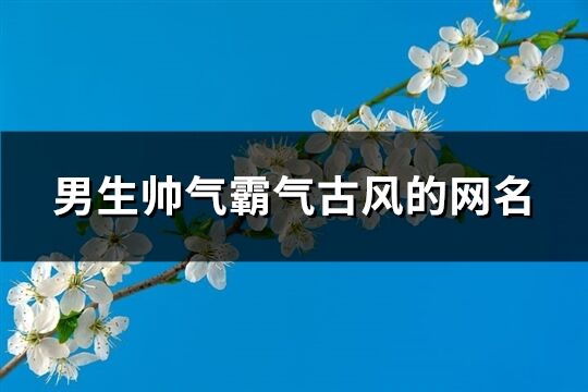 男生帥氣霸氣古風的網名(共248個)