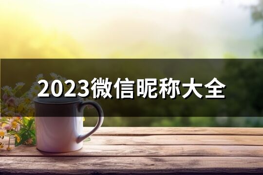 2023微信昵稱大全(1116個)