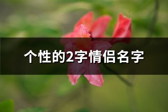 個(gè)性的2字情侶名字(345個(gè))