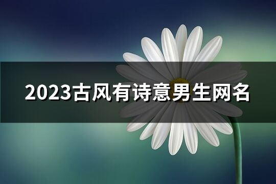 2023古風有詩意男生網名(精選61個)