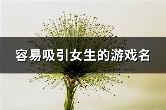 容易吸引女生的游戲名(共195個)