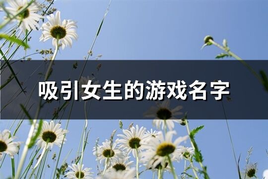 吸引女生的游戲名字(共240個)