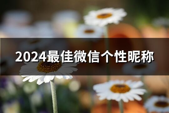 2024最佳微信個性昵稱(精選82個)