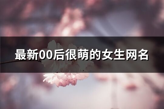 最新00后很萌的女生網(wǎng)名(共252個(gè))