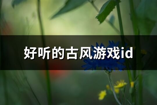 好聽的古風(fēng)游戲id(共471個(gè))