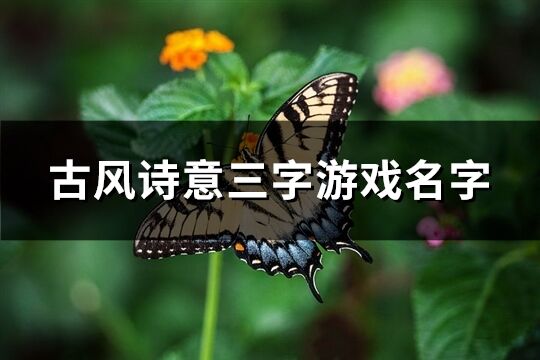 古風(fēng)詩(shī)意三字游戲名字(共1138個(gè))