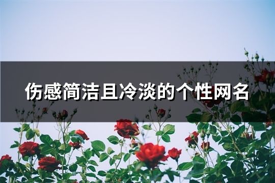 傷感簡潔且冷淡的個性網(wǎng)名(共78個)