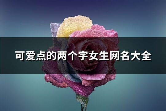 可愛點的兩個字女生網名大全(精選79個)