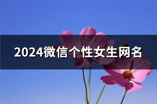 2024微信個性女生網名(271個)