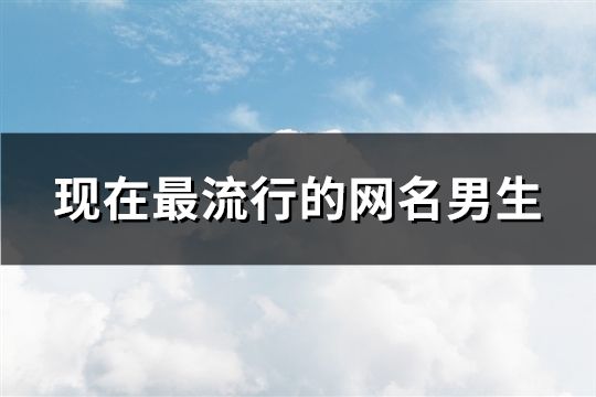 現在最流行的網名男生(共243個)