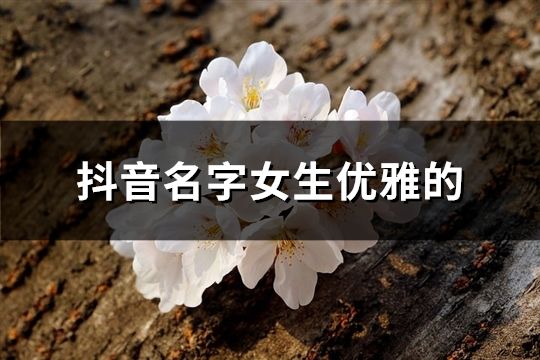 抖音名字女生優雅的(精選153個)