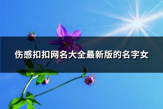 傷感扣扣網名大全最新版的名字女(精選90個)