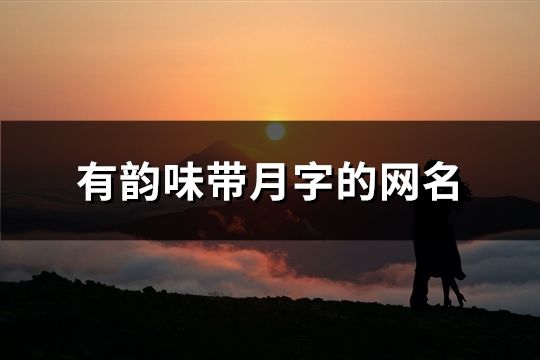 有韻味帶月字的網名(162個)