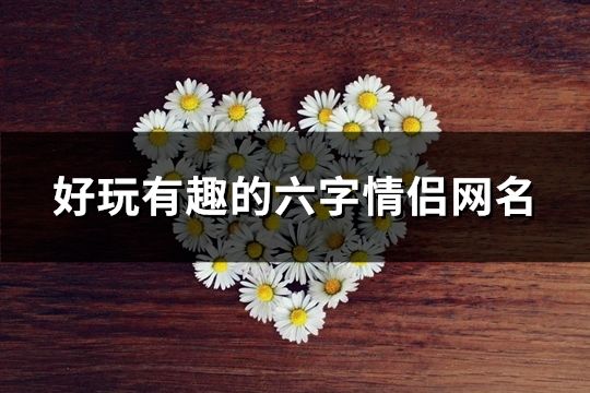 好玩有趣的六字情侶網名(共78個)