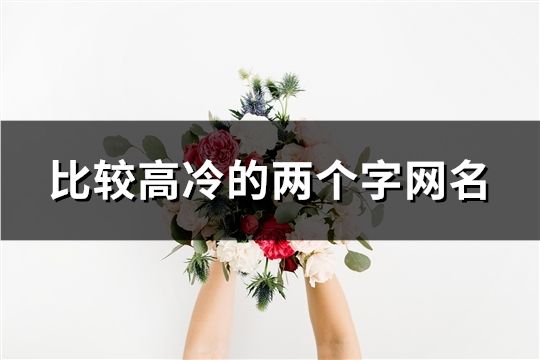 比較高冷的兩個字網名(共146個)