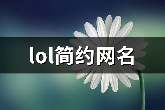 lol簡約網名(67個)