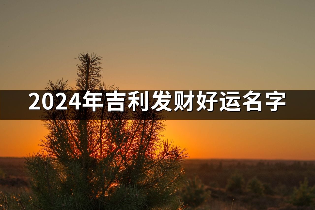 2024年吉利發財好運名字(共78個)