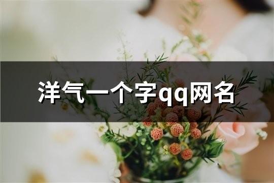 洋氣一個字qq網名(精選186個)