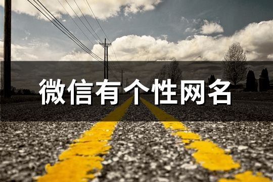 微信有個(gè)性網(wǎng)名(精選1214個(gè))