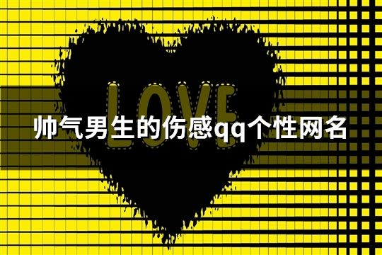 帥氣男生的傷感qq個性網名(464個)