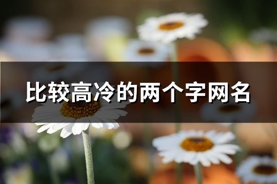 比較高冷的兩個字網(wǎng)名(1375個)