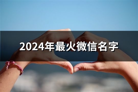 2024年最火微信名字(精選127個)