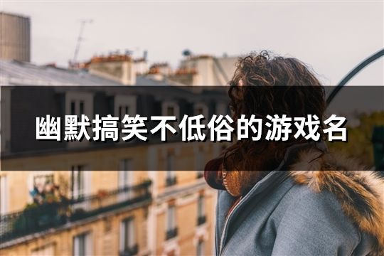 幽默搞笑不低俗的游戲名(121個)