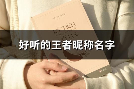 好聽的王者昵稱名字(103個)